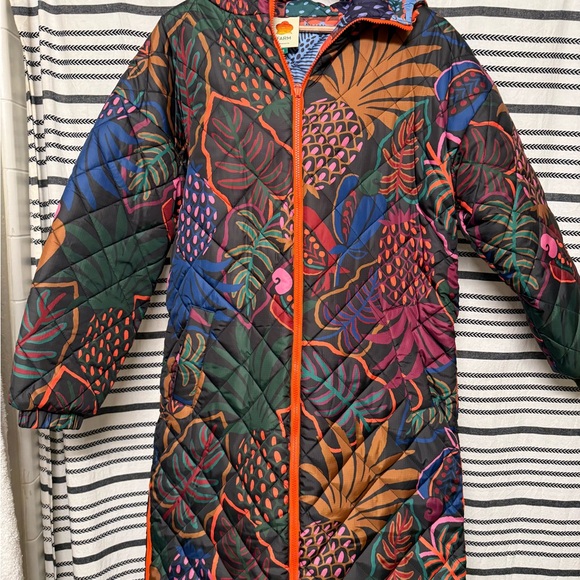 FARM Rio Jackets & Blazers - FARM Rio Multicolor Tropical Puffer Coat